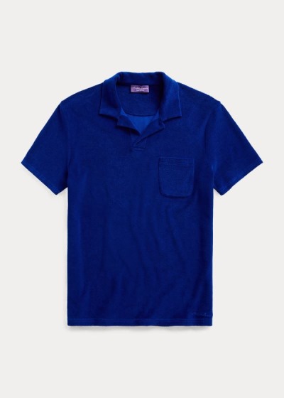 Ralph Lauren Custom Slim Fit Terry Polo Herre Danmark (PFISH7592)